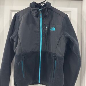 The North Face Black Fleece Jacket with Blue Accents